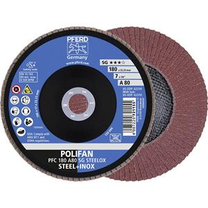 pferd POLIFAN-Fächerscheibe PFC 180A 80 SG STEELOX Durchmesser 180mm 10St.