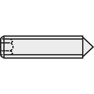 toolcraft 827344 Stifttap M4 10 mm Staal 20 stuks