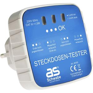 as - Schwabe 45100 Stopcontacttester Fabrieksstandaard (zonder certificaat)