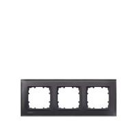 Siemens Schalterprogramm 3fach Rahmen Delta Schwarz 5TG12032