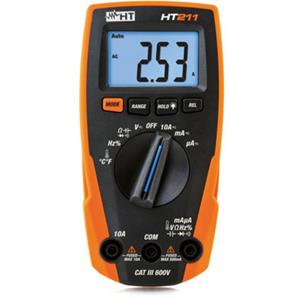 htinstruments HT Instruments HT211 Multimeter Digitaal CAT III 600 V Weergave (counts): 4000