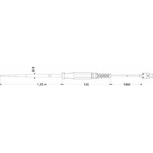 Greisinger GKF 125 Einstechfühler -65 bis 200°C Fühler-Typ K