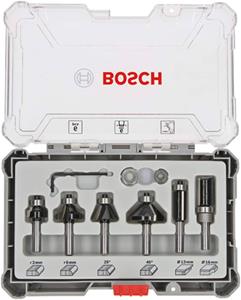 Bosch 2607017468 6-delige Frezenset in cassette - Afronden en profileren - 6mm