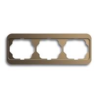 Busch-Jäger ALPHA Rahmen 3 fach bronze matt horizontal Metall geeignet für Unterputz-Installation Aluminium - BUSCH-JAEGER