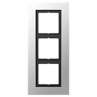 Jung LS plus afdekraam 3-voudig aluminium