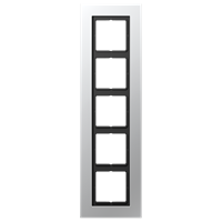 Jung LS plus afdekraam 5-voudig aluminium