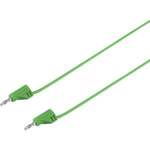 Voltcraft Zeer flexibel Meetsnoer [Banaanstekker 2 mm - Banaanstekker 2 mm] 0.9 m Groen MSB-200 2.2 A