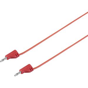 Voltcraft Hochflexible Messleitung [Lamellenstecker 2mm - Lamellenstecker 2 mm] 0.90m Rot MSB-200 2.2A