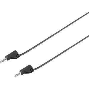 Voltcraft Zeer flexibel Meetsnoer [Banaanstekker 2 mm - Banaanstekker 2 mm] 0.3 m Zwart MSB-200 2.2 A