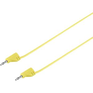 Voltcraft Zeer flexibel Meetsnoer [Banaanstekker 2 mm - Banaanstekker 2 mm] 0.6 m Geel MSB-200 2.2 A