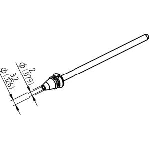 Ersa 0742ED2032H/SB Desoldeerpunt Conisch Lengte soldeerpunt: 79.25 mm Inhoud: 1 stuk(s)