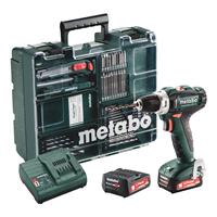 Metabo Akku-Bohrschrauber PowerMaxx BS 12 Set, 12V 2x2Ah Li-Ion, Ladegerät SC 30, Kunststoffkoffer, Mobile Werkstatt - 601036870