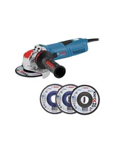 Bosch X-LOCK Winkelschleifer GWX 13-125 S Professional-Set, blau/schwarz, 1.300 Watt +