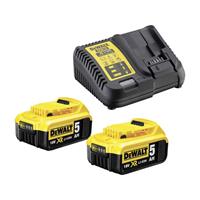 Dewalt 18V Starterset 2x 5.0Ah + XR multilader DCB115P2-QW