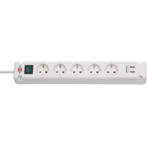 Brennenstuhl Bremounta 5-way USB, white