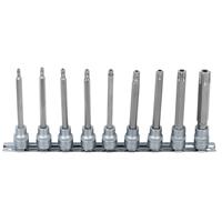 KS Tools 3/8'' Bit-Stecknuss-Satz, VE 2 Stk Torx mit Stirnlochbohrung, lang 9 Teile
