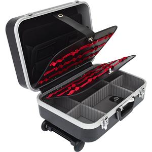 kstools KS Tools Koffer van ABS met harde behuizing met telescopische trolley, l x b x h = 435 x 310 x 160 mm, zwart