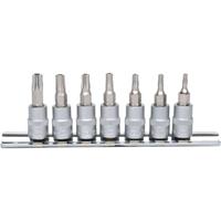 KS Tools 1/4'' Bit-Stecknuss-Satz Torx mit Stirnlochbohrung, VE 6 Stk 7 Teile