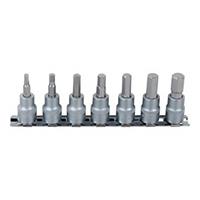 KS Tools 1/4'' Bit-Stecknuss-Satz Innensechskant 1/4'', VE 5 Stk 7 Teile