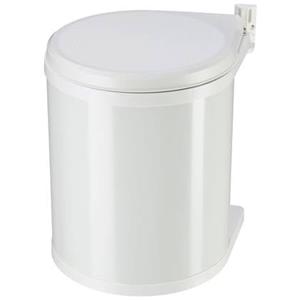 Hailo Einbau-Mülleimer Compact-Box M, Stahlblech, weiß, 15 L