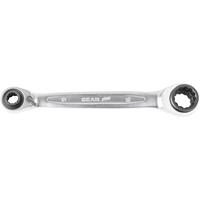 KS Tools 4 in 1 GEARplus umschaltbar Doppel-Ratschenringschlüssel metrisch 8x11-9x10 mm, VE 7 Stk