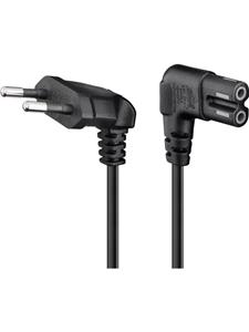 goobay Strom Netzkabel Schwarz 3.00m