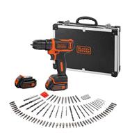 Black & Decker Akkubohrschrauber 108V BDCDD12BAFC mit 100tlg Zubehör