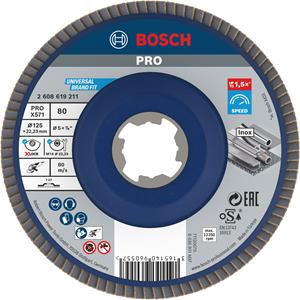 Fächerschleifscheibe X-Lock 125mm G80 Bosch Best for Metal