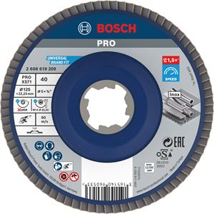 Bosch 2608619209 X-Lock Lamellenschijf Best for Metal - Recht - Kunststof - K40 - X571 - 125mm