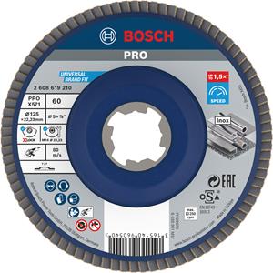 Fächerschleifscheibe X-Lock 125mm G60 Bosch Best for Metal