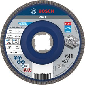 Bosch X-LOCK Fächerscheibe X571 Best for Metal, 125mm, Schleifscheibe, Ø 125mm, K 120