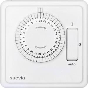 Suevia SU280447 Unterputz-Zeitschaltuhr analog Tagesprogramm 1200W IP20 EIN/AUTO/AUS-Programm