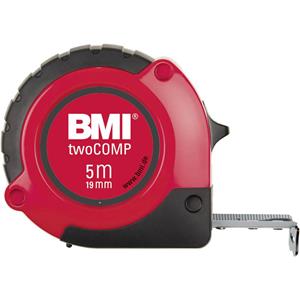 Taschenrollbandmaß twoCOMP L.2m Band-B.16mm m.Gürtelclip BMI