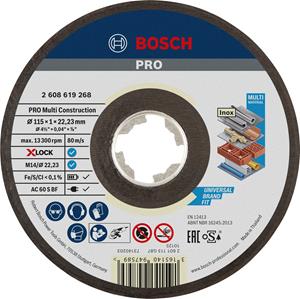 Bosch 2608619268 X-Lock Slijpschijf Multi Construction - Recht - 115mm