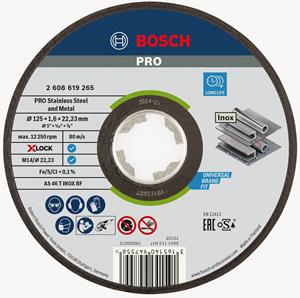 Bosch 2608619265 X-Lock Slijpschijf Expert for Inox - Recht - 125mm