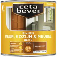 CetaBever binnenbeits deur, kozijn en meubel transparant donker eiken zijdeglans 250 ml