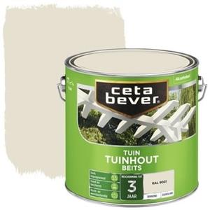 CetaBever tuinhoutbeits dekkend RAL 9001 crème wit zijdeglans 750 ml