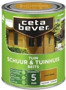 CetaBever tuinbeits schuur & tuinhuis transparant licht eiken zijdeglans 750 ml