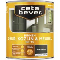 CetaBever binnenbeits deur, kozijn en meubel transparant black wash zijdeglans 750 ml