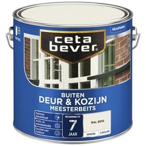 CetaBever meesterbeits deur & kozijn dekkend RAL 9010 gebroken wit zijdeglans 750 ml