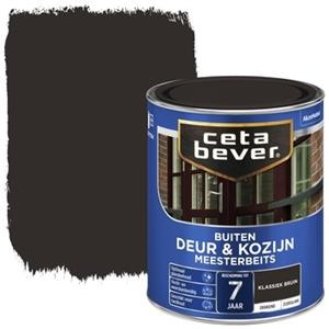 CetaBever meesterbeits deur & kozijn dekkend klassiek bruin zijdeglans 750 ml