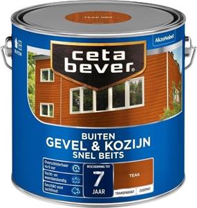 CetaBever snel beits gevel & kozijn transparant teak zijdemat 750 ml