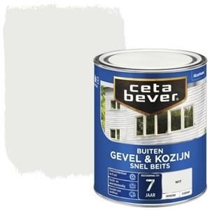 CetaBever snel beits gevel & kozijn dekkend wit zijdemat 750 ml