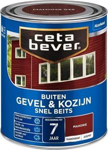 CetaBever snel beits gevel & kozijn transparant mahonie zijdemat 750 ml