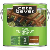 CetaBever tuinhoutbeits transparant donker eiken zijdeglans 2,5 l