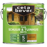 CetaBever tuinbeits schuur & tuinhuis transparant licht eiken zijdeglans 2,5 l