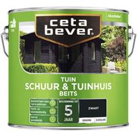 CetaBever tuinbeits schuur & tuinhuis dekkend zwart zijdeglans 2,5 l