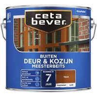 CetaBever meesterbeits transparant deur & kozijn transparant teak glans 2,5 l
