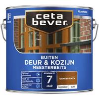 CetaBever meesterbeits transparant deur & kozijn transparant donker eiken glans 2,5 l