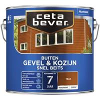 CetaBever snel beits gevel & kozijn transparant teak zijdemat 2,5 l